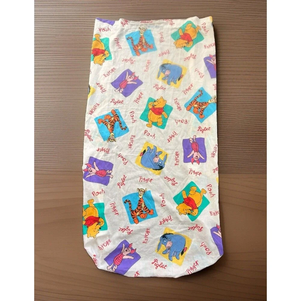 Disney Winnie the Pooh 1996 Crib Sheet 1 Fitted End 1 Flat Tigger Eeyore VTG